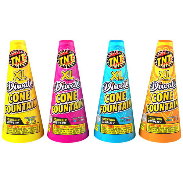 Firework Fountains Xl Diwali Cone Fountain 4 Pack