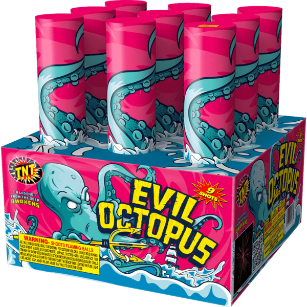 Firework Multi Aerials Evil Octopus 9 Shot
