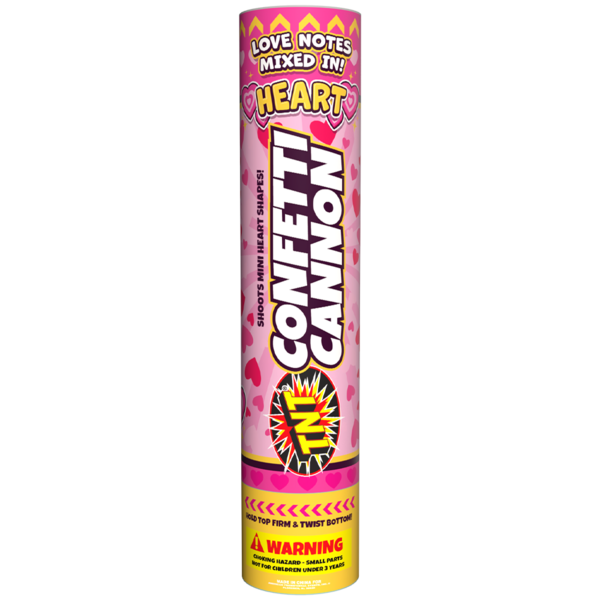 Firework Confetti & Streamers Heart Confetti Cannon